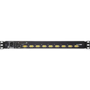 ATEN Slideaway CL5708IM LCD Rack Console with Digital KVM Switch - Metal, Plastic - 8 Computer(s) - 43.2 cm (17") LCD - WU