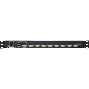 ATEN Slideaway CL5708IN LCD Rack Console with Digital KVM Switch - Metal, Plastic - 8 Computer(s) - 48.3 cm (19") LCD - WU