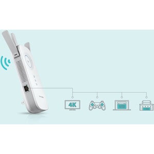 TP-Link RE450 IEEE 802.11ac 1,71 Gbit/s Drahtloser Range-Extender - 2,40 GHz, 5 GHz - 1 x Netzwerk (RJ-45) - Gigabit-Ether