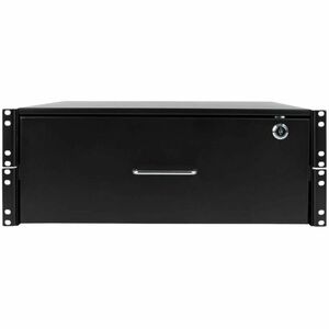 Eaton Tripp Lite Series SmartRack 4U Locking Rack-Mount Storage Drawer - 19? 4U Wide Rack-mountable - Black Powder Coat - 
