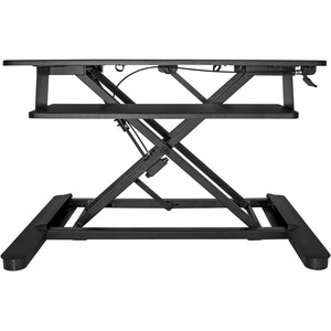 StarTech.com Sit Stand Desk Converter - Keyboard Tray - Height Adjustable Ergonomic Desktop/Tabletop Standing Desk - Large
