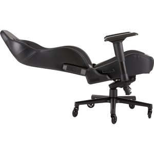 Corsair T2 ROAD WARRIOR Gaming Chair - Black/Black - For Game, Office, Desk - PU Leather, Aluminum, Steel, Metal - Black B