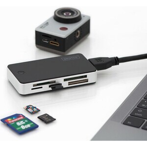 Digitus DA-70330-1 Kartenleser - USB 3.0 - Extern - 1 - SD, SDHC, miniSD, Memory Stick, Memory Stick Micro (M2), CompactFl
