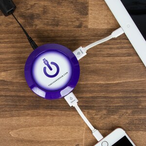 ChargeHub X7 - 7 Port USB Charger - 1 Pack - 24 V DC Input - 5 V DC/8.80 A Output PURPLE 2.4AMPS/PORT 8.8AMPS OVERALL