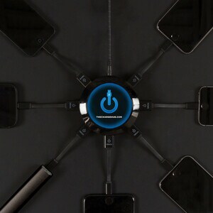 ChargeHub X7 - 7 Port USB Charger - 1 Pack - 24 V DC Input - 5 V DC/8.80 A Output BLACK 2.4AMPS/PORT 8.8AMPS OVERALL