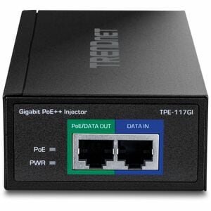 TRENDnet TPE-117GI PoE Injector - TAA Compliant - 120 V AC, 230 V AC Input - 52 V DC, 1.38 A Output - 1 x Gigabit Ethernet