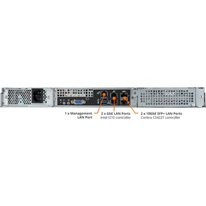 Gigabyte G150-B10 1U Rack Server - Intel Xeon D-1541 2,10 GHz - Serial ATA/600 Steuerung - ASPEED AST2400 Grafikkarte - 10