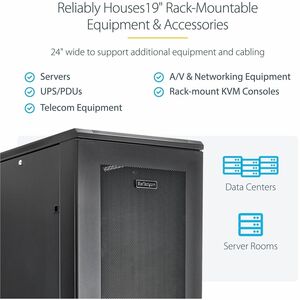 StarTech.com Armadio Rack 19" 42U a 4 Montanti - Server Rack 19 Pollici per Switch e Dispositivi di Rete/AV/IT - Profondit