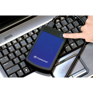Transcend StoreJet Tragbar Festplatte - 2,5" Extern - 4 TB - SATA - Blau - USB 3.0 - 256-bit Verschlüsselungsstandard - 3 
