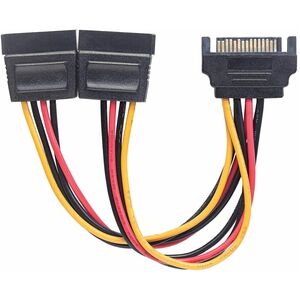 CABLE CORRIENTE INT. HDD SATA 1M - 2H - Para Fuente de alimentación - SATA / SATA - 18 Medida - 300 V CC - Negro, Naranja,