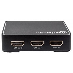Manhattan Video Splitter HDMI, 1 in:2 out - 4096 x 2160 - 300MHz Ancho de banda de vídeo máximo - 1 x Entrada HDMI - 2 x S