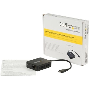 StarTech.com Transceiver/Media Converter - Connect to a GbE network through your laptop's USB-C port using the Gigabit SFP