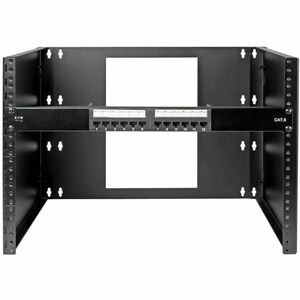 Tripp Lite by Eaton SRWO8UBRKT Wall Mount for Network Switch, Patch Panel - Black - 40 lb (18143.69 g) Load Capacity - 1