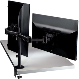 3M Clamp Mount for Monitor - Black - Height Adjustable - 2 Display(s) Supported - 28.5" Screen Support - 40 lb Load Capaci