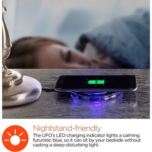 Hypercel UFO Qi Wireless Charging Pad - 120 V AC, 230 V AC Input - 5 V DC Output - Input connectors: USB PAD QI INDUCTIVE 