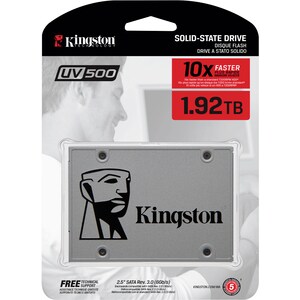Kingston UV500 1.92 TB Solid State Drive - 2.5" Internal - SATA (SATA/600) - 520 MB/s Maximum Read Transfer Rate - 256-bit