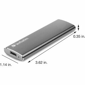 Verbatim 240GB Vx500 External SSD, USB 3.1 Gen 2 - Graphite - Notebook Device Supported - USB 3.1 Type C - 500 MB/s Maximu