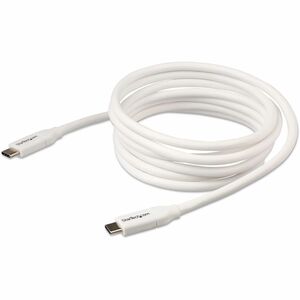 StarTech.com 2m 6 ft USB C to USB C Cable w/ 5A PD - M/M - White - USB 2.0 - USB-IF Certified - USB Type C Cable - USB C C