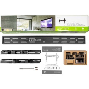 Kanto Wall Mount for Flat Panel Display - Black - 1 Display(s) Supported - 90" Screen Support - 200 lb Load Capacity - 100