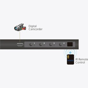 ATEN 4-Port True 4K HDMI Switch - 4096 x 2160 - 4K - 4 x 1 - Display - 1 x HDMI Out