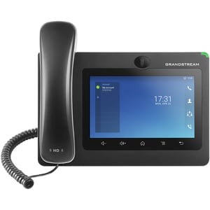 Grandstream GXV3370 IP Phone - Corded - Corded/Cordless - Bluetooth, Wi-Fi - Desktop, Wall Mountable - Black - VoIP - IEEE