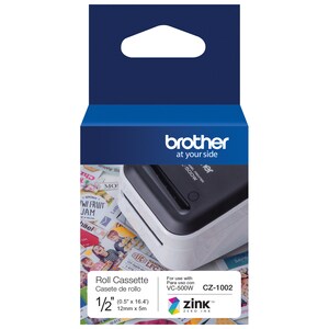 Brother CZ-1002 Multipurpose Label - 12.70 mm Width - Zero Ink (ZINK) - 1