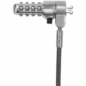 Targus DEFCON Compact Serialized Combo Cable Lock - Combination Lock - Black - Galvanized Steel - 6.50 ft - For Notebook, 