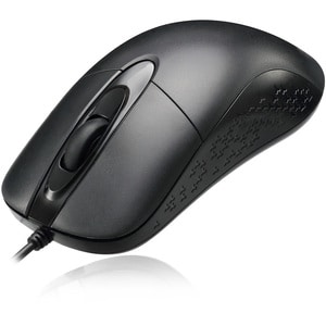 Adesso iMouse W4 Waterproof Antimicrobial Optical Mouse - Optical - Cable - Black - USB - 1000 dpi - Scroll Wheel - 3 Butt