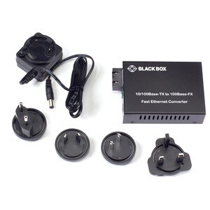 Black Box Pure Networking Fast Ethernet (100-Mbps) Media Converter - 1 x Network (RJ-45) - 1 x SC Ports - DuplexSC Port - 