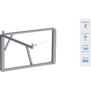 Rain Design mBar pro+ Notebook-Halter - 139,7 mm x 243,8 mm x 274,3 mm x - Anodisiertes Aluminium - 1 - Grau