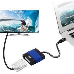 SIIG USB Type-C to DVI Video Cable Adapter - USB Type C - 1 x DVI, 1 x DVI-D, DVI