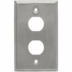 Tripp Lite by Eaton 2-Port Single Gang Faceplate Stainless Steel Industrial Grade IP44 TAA - 2 x Total Number of Socket(s)