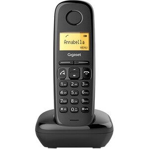 Gigaset A270A Duo DECT Cordless Phone - Black - Cordless - Corded - 1 x Phone Line - 2 x Handset - 1 Simultaneous Calls - 