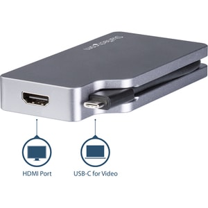 Adaptateur Multiport USB-C avec HDMI/VGA/mDP/DVI - Convertisseur USB Type C vers HDMI 2.0 ou mDP 1.2 (4K60Hz) - VGA/DVI 10
