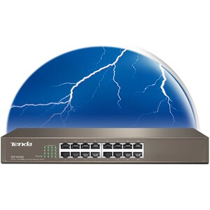 Tenda TEF1016D 16 Ports Ethernet Switch - 2 Layer Supported - Twisted Pair - Desktop, Rack-mountable