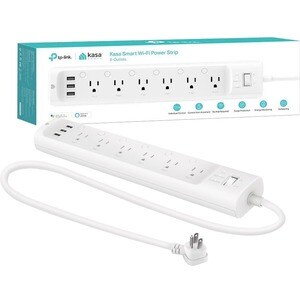 TP-Link Kasa Smart HS300 - Kasa Smart Plug Power Strip - Surge Protector with 6 Individually Controlled Smart Outlets and 