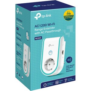 TP-Link RE365 IEEE 802.11ac 1,17 Gbit/s Drahtloser Range-Extender - 2,40 GHz, 5 GHz - 2 x Interne Antenne(n) - 1 x Netzwer
