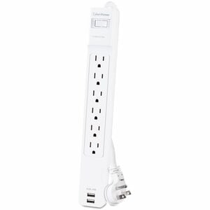 CyberPower CSP606U42A Professional 6 - Outlet Surge Protector with 900 J Surge Suppression - Clamping Voltage 500V, 6 ft C