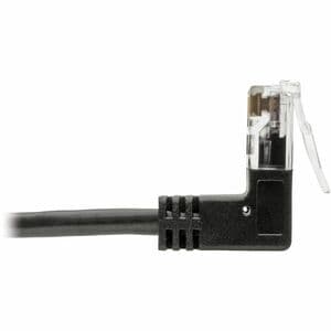 Tripp Lite by Eaton N201-SR1-BK Right-Angle Cat6 UTP Patch Cable - 1 ft., M/M, Slim, Black - 1 ft (0.30 m) Category 6 Netw