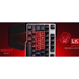 Bloody Gaming Optical Mechanical Gaming Keyboard, Backlit Adjustable - Cable Connectivity - USB Interface - Multimedia Hot