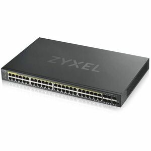 ZYXEL GS1920-48HPv2 48-Port Gigabit Smart Nebula Cloud Managed PoE Switch | 48 PoE+ Ports at 375W with 2 SFP Uplinks | TAA