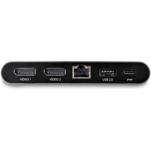 StarTech.com USB C Dock - 4K Dual Monitor DisplayPort Docking Station - 100W Power Delivery Passthrough, GbE, 2x USB-A - M