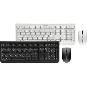 CHERRY DW 3000 Tastatur & Maus - Deutsch - 1 - Kabellos, Funk USB, Pale Gray - Optische, Kabellos, Funk, USB, 1200 dpi Bew