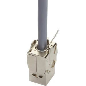 Black Box CAT6 Shielded Keystone Jack w/ Universal Wiring - 1 x RJ-45 Keystone Female - Shielding - Silver - TAA Compliant