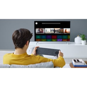 Logitech K600 TV Keyboard - Wireless Connectivity - Bluetooth - USB Interface - Power, Play, Pause, Fast-forward, Rewind, 