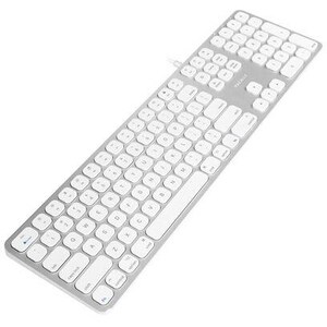 Macally Aluminum Slim USB Keyboard With 2 USB Ports For Mac - Cable Connectivity - 110 Key(s) - Computer - Mac OS - Scisso