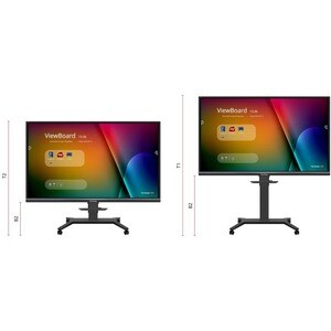ViewSonic VB-STND-003 Display Stand - Up to 218.4 cm (86") Screen Support - 99.79 kg Load Capacity - 121.9 cm Height x 123