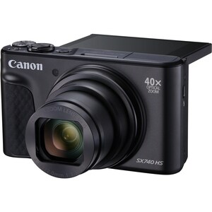 Canon PowerShot SX740 HS 20.3 Megapixel Compact Camera - Black - 1/2.3" Sensor - Autofocus - 7.6 cm (3")LCD - 40x Optical 