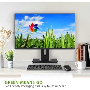 ViewSonic VG2755-2K 24 Inch IPS 1440p Monitor with USB C, HDMI, DisplayPort and 40 Degree Tilt Ergonomics for Home and Off