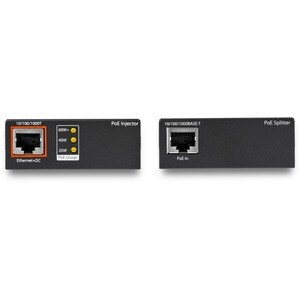 StarTech.com 1 Port Gigabit PoE Injector & Splitter Kit - 60W High/Ultra Power over Ethernet Injector 100m - 12V-24VDC Out